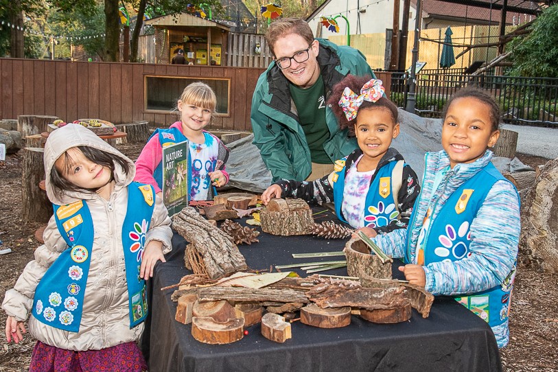 Girl Scouts pre-covid Brandywine Zoo